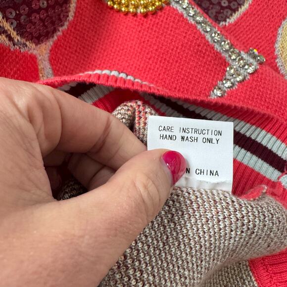 Queen of Sparkles Wine Glass Cardigan Sweater - Picture 10 of 13